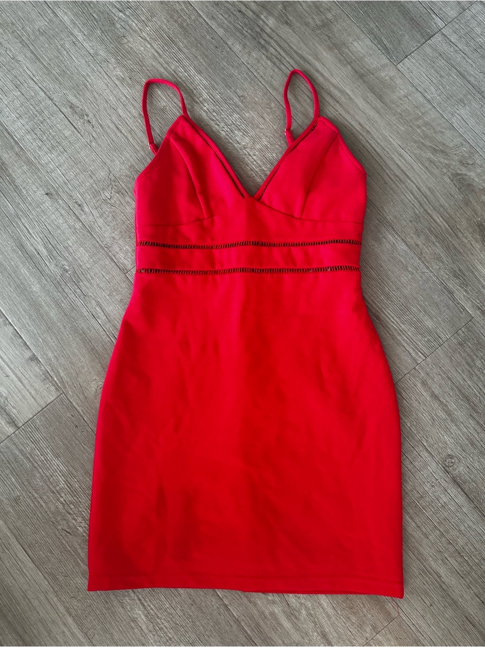 Lulu's Red Spaghetti-Strap Bodycon Mini Dress